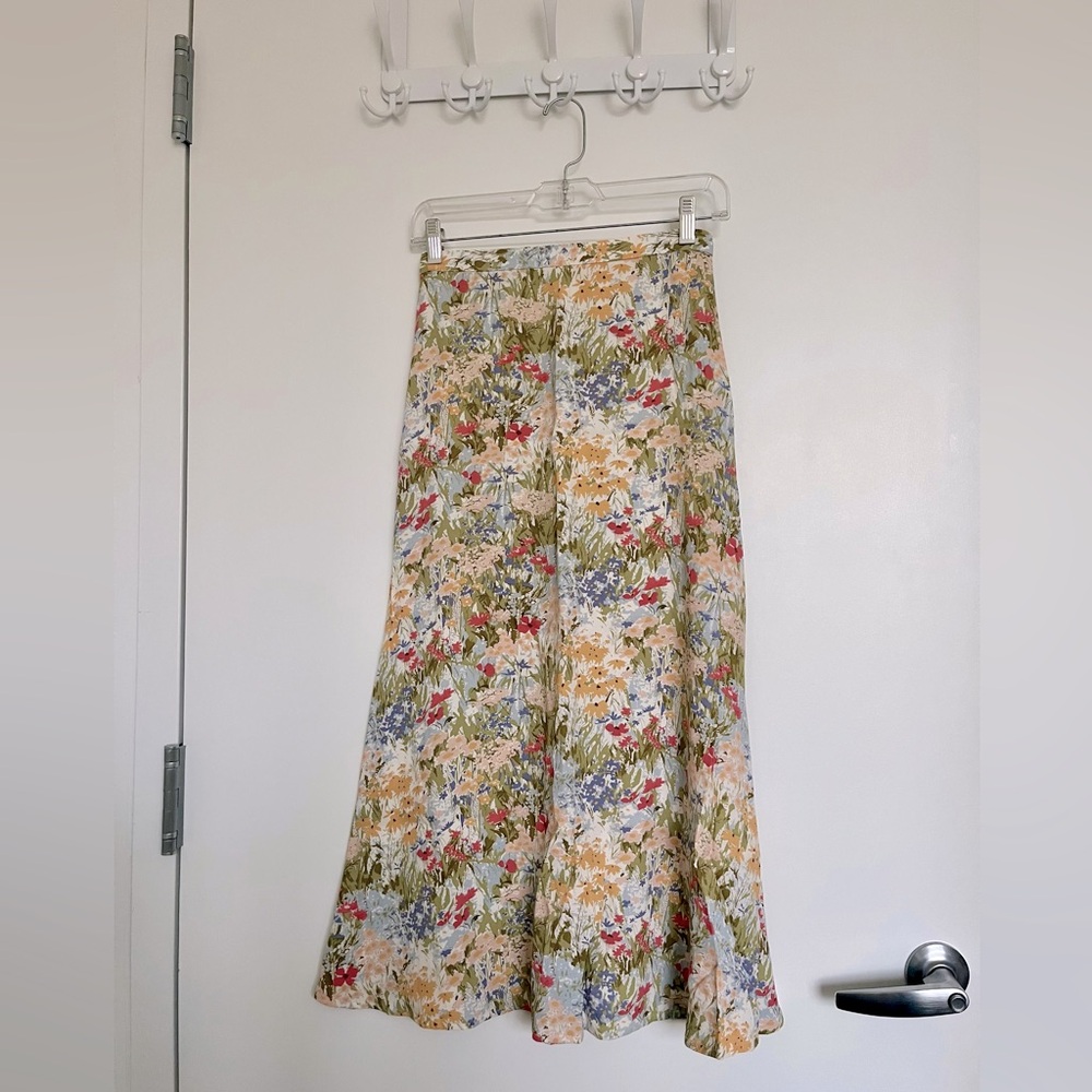 Reformation Floral Midi Skirt - Multicolor